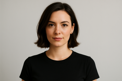 vrouw met zwart shirt